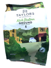TAYLORS OF HARROGATE RICH ITALIAN 400g GROUND COFFEE - slight damage to bag 26.88 per kilo