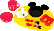 Nishiki Kasei Disney Mickey Mouse Icon Baby Tableware Set Plates Utensils Japan