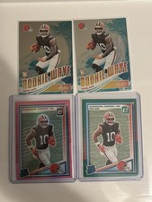 Quinshon Judkins 4 Card Lot - Optic 330 Pink and Green - 2 Rookie Wave