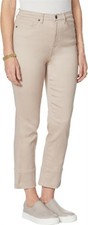 SoftCell Diane Gilman Wide-Cuff Cropped Jean Fashion KHAKI 22W NEW 1050 