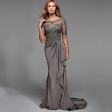 Mother Dresses Elegant Lace Applique Party Gowns For Bride Chiffon Formal Bridal