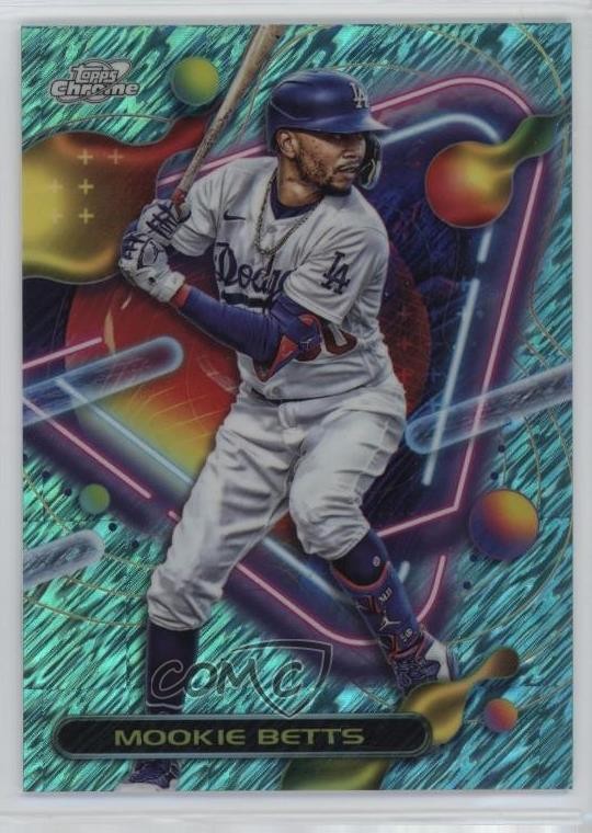 2023 Topps Cosmic Chrome Aqua Equinox Refractor 198/199 Mookie Betts #55 0tk7