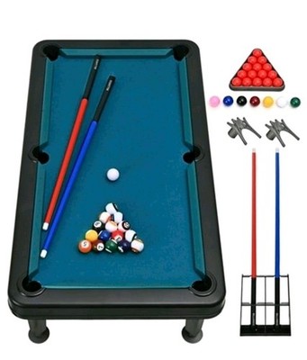 Koijump Portable Billiard  Mini Pool Tables for Kids Tabletop Games with 2 Cues