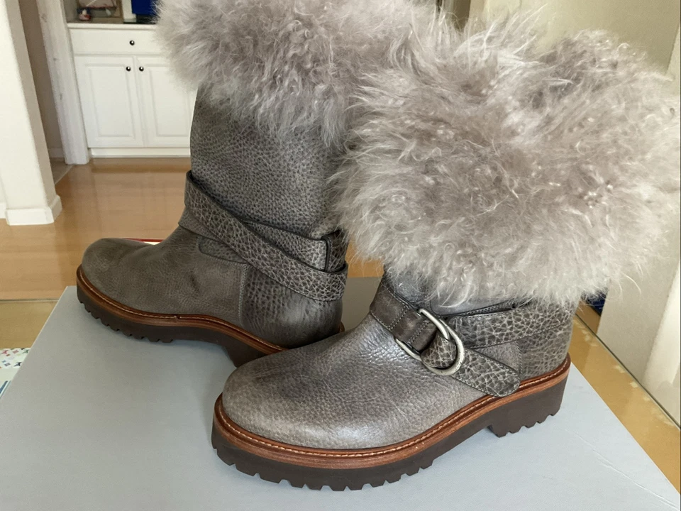 Botas Brunello Cucinelli Gris CUERO Para Mujer EU37/US 7/Nuevas SIN CAJA Foto 4 de 4