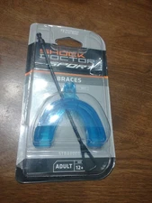 Shock Doctor Sport Braces With Strap Blue Adult Age 12+ Mouth Guard New