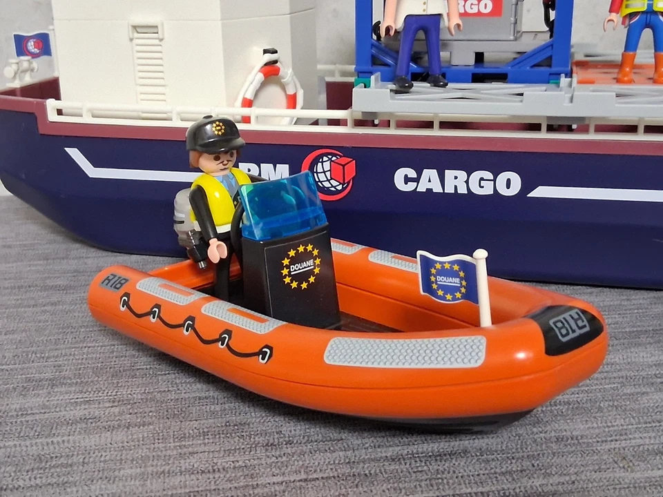 Playmobil 70769 Frachtschiff mit Zollboot Containerschiff zu City Action Hafen*K - Bild 4 von 4