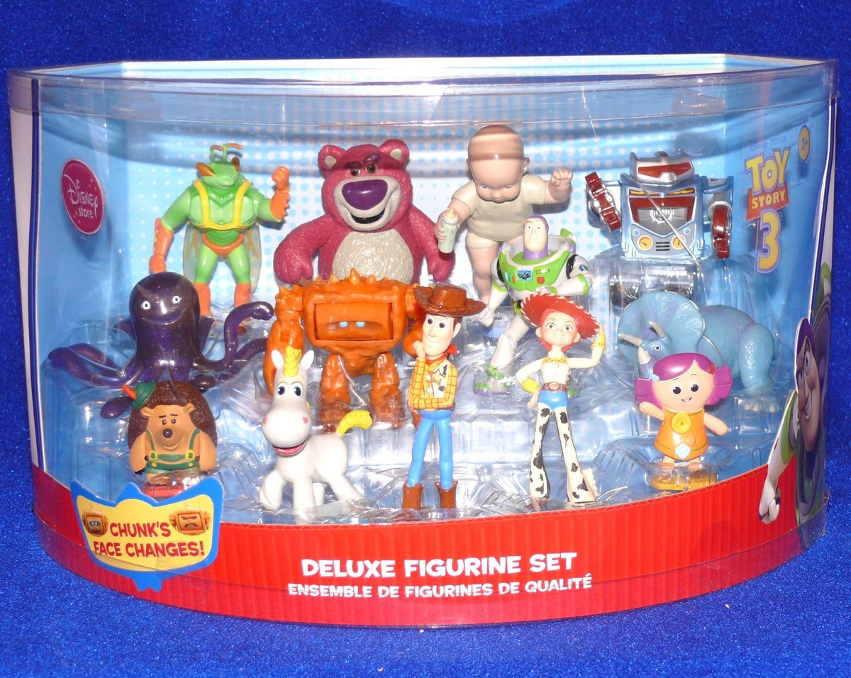 Toy Story 3 Deluxe Figurine Set of 13-- lot Twitch Stretch Chunk