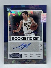 2021-22 Panini Contenders #162 Austin Reaves Cracked Ice Ticket Rookie Auto /25