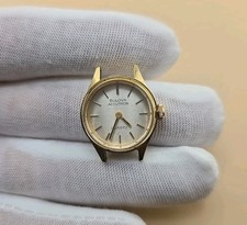 VINTAGE BULOVA ACCUTRON N8 QUARTZ LADY'S GOLD PlATED 10kt R.G.P. Back WATCH