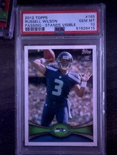 2012 Topps - Russell Wilson ROOKIE CARD Stands Visible PSA 10 GEM MINT. rookie card picture