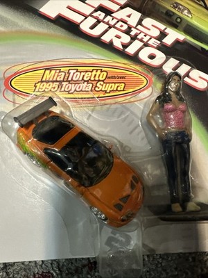 1/64 Fast & Furious 1995 ORANGE TOYOTA SUPRA + Mia “O'Conner