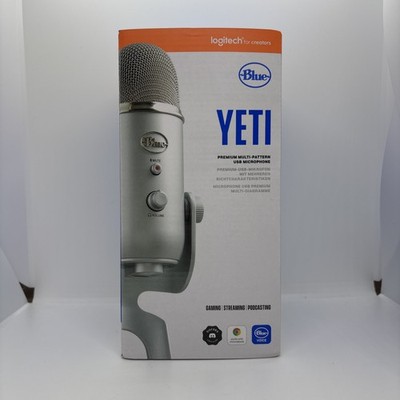 Logitech G Yeti USB-Kondensatormikrofon Multi-Pattern Blue VO!CE Silber