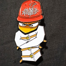 Streetwear Cartoon Character Enamel Pin- Urban Graffiti Art Straitjacket Hat Pin