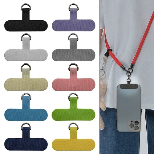 Cloth Denim Snap Rope Spacer Neck Cord Strap Clip Lanyard Card Phone Case Card