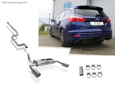  Edelstahl Duplex Racing-Anlage Ford Focus 3 Turnier 1.5 1.6 je 100mm rund