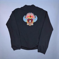 Y2K Vintage Women  s Harley Davidson Zip Up Sweatshirt