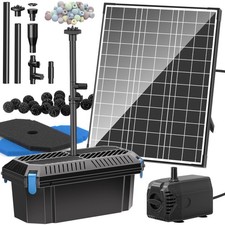 Biling 20W Solar Pond Filter for Small Garden Ponds 875 l/h Solar Powered Pond
