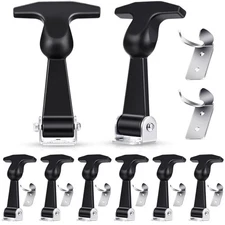 Mudder 8 Pieces Elastic Stainless Steel Rubber Hood Catch Flexible T-Handle... 