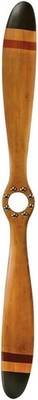 Traditional Wooden Airplane Propeller Decor, 4'' H x 46'' L, Polished