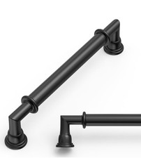 Amerdeco 10 Pack Matte Black Cabinet Pulls 5 Inch Hole Center Heavy Duty Solid