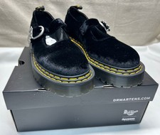 DR Martens Marc Jacobs Heaven BLACK  Velvet Addina Mary Jane Woman Size 8