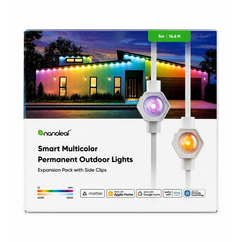 Nanoleaf Smart Multicolor Outdoor Light Strip Expansion Pack 5m Matter App Voice