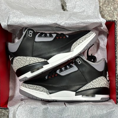 Size 9 - Air Jordan 3 Retro OG 2024 Black Cement for sale online