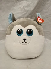 TY SQUISH A BOOS Pillow Plushie Slush the Husky 9 Inch 2021 NWT