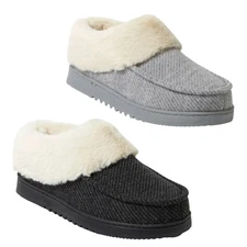 Dearfoams Slippers Women's Size S-L Memory Foam Wool With Soft Fur Lining NEW
