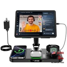 6 in 1 Wireless Charger for Apple Multiple Devices, Charging Station with Black