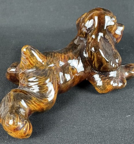 Handpainted Cocker Spaniel Laying Down Playful Ceramic 5” Decorative Figurine - Picture 6 of 11
