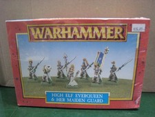 Warhammer High Elf Everqueen & her maiden guard  1997 Games Workshop  SLR
