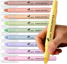 10 Pack Bible Safe Highlighters Pastel Color Wax Highlighters No Bleed Scripture
