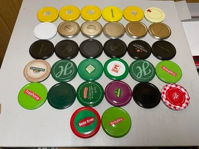 32 Ersatzdeckel Schraubdeckel Twist-Off Deckel Ø 82 mm für Einmachgläser MIX - Bild 1 von 2