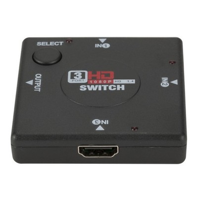 3 in 1 out 1080p 3D 10.2G Data Transfer Speed Square Box 3-Port HDMI Switcher