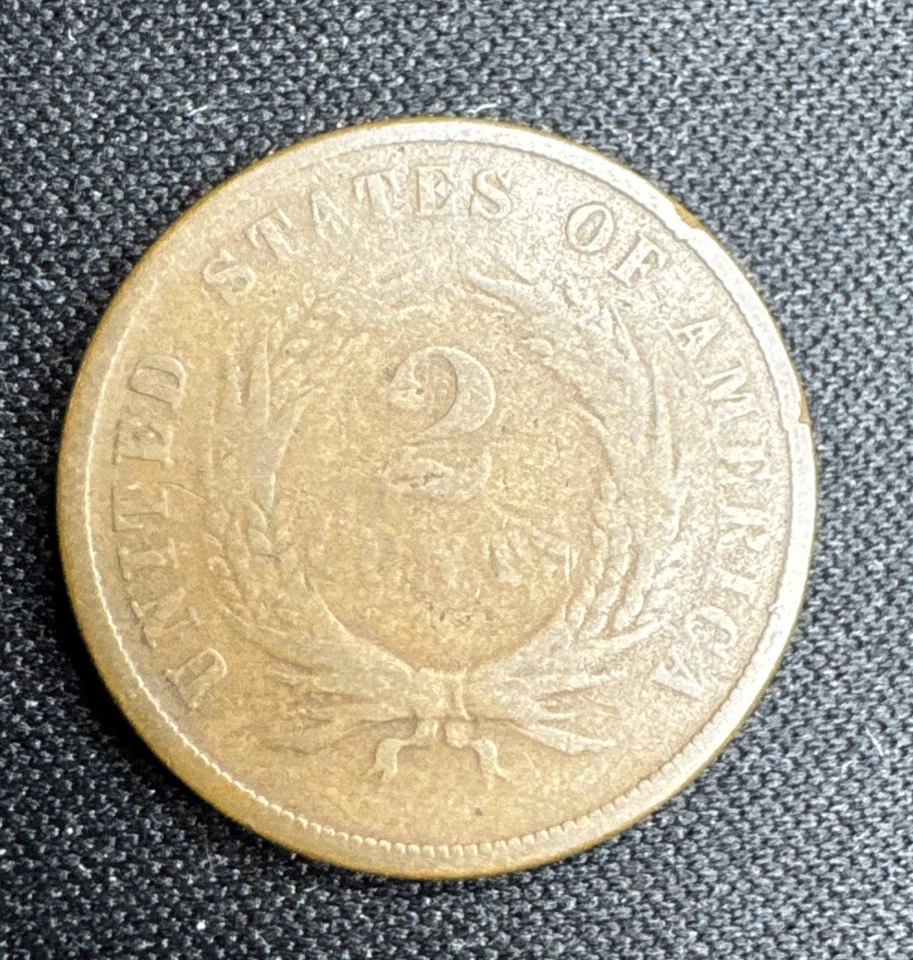 1867 Two Cent Piece 2c Nice Type Coin - Image 2 of 4