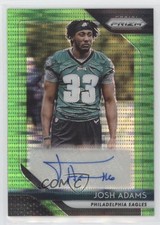 2018 Panini Prizm Rookie Neon Green Pulsar Josh Adams #RA-JO Auto 0o87