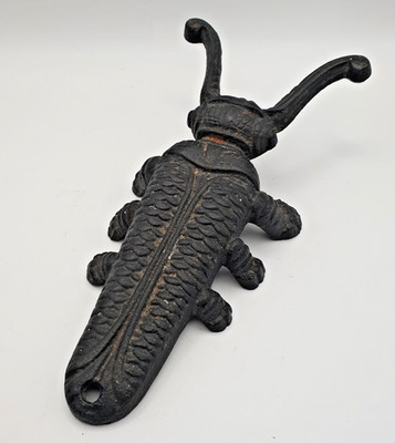 Gusseisen Skarabäus Käfer Stiefelheber Schuhzug Vintage rustikal Käfer Türstopper verziert