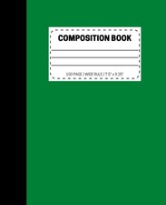 Composition Notebooks, Comp Books, Wide Ruled Paper, 100 Sheets, 9-3/4 x 7-1/2 i