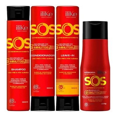 iLike SOS Anti-Breakage Shampoo + Conditioner + Leave-in + Mask 4x300ml