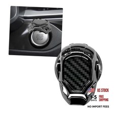 Craedli Cool Car Engine Start Button Cover, Zinc Alloy Anti-Scratch Auto Black
