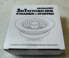 New Upgraded 3-in-1 Kitchen Sink Strainer and Stopper - Fits US Standard Drains