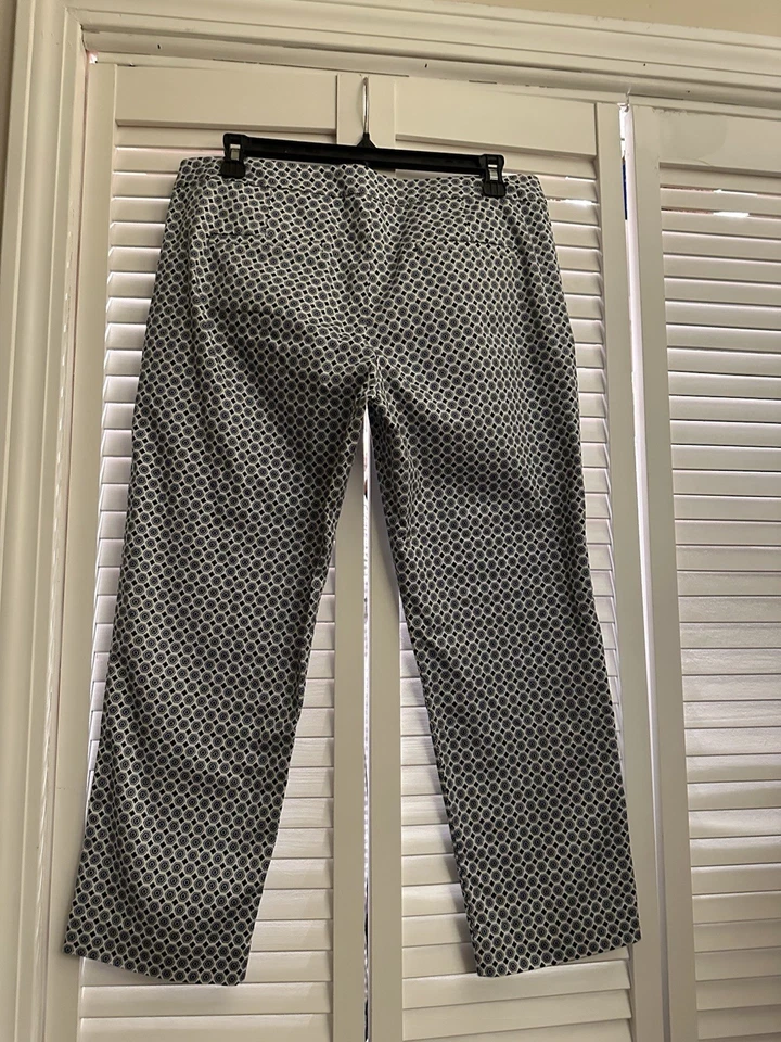 Pantalones estampados de algodón vintage estilo Souleiado, un clásico preppy. Nuevo de Lote Antiguo Sin Etiqueta. Talla 6 Foto 4 de 4