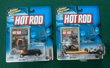 Johnny Lightning Hot Rod Magazine 1932 Ford Roadster Black + Top Fuel Dragster