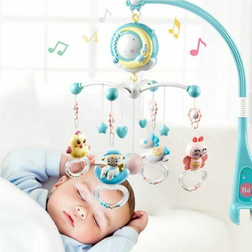 Newborn Crib Toys Baby Shower Gifts Hanging Rattles Mobile Removable Music Box