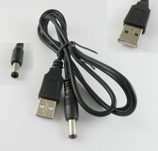 USB 2.0 A Male Plug To 5.5x2.5mm Male Charger Charging DC Power Supply Cable 3FT