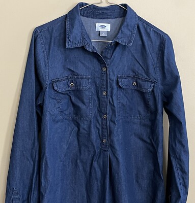 jean shirt dress old navy Short-Sleeve Denim Shirt Dress for Toddler Girls