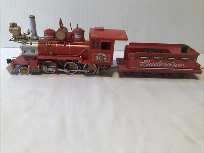 Bradford Exchange Hawthorne Village Budweiser Holiday Express Locomotive  &Tinder