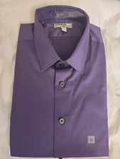 Express Men's size M Long Sleeve Button Down Dress Shirt Burgundy