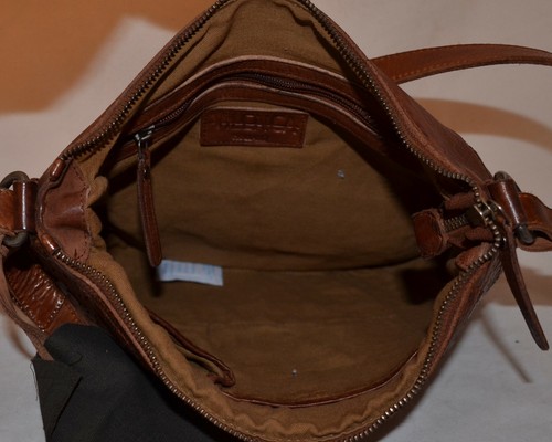 Vilenca Holland Intrecciato Borsa Messenger a Tracolla Sac Marrone Nuovo - Picture 10 of 10